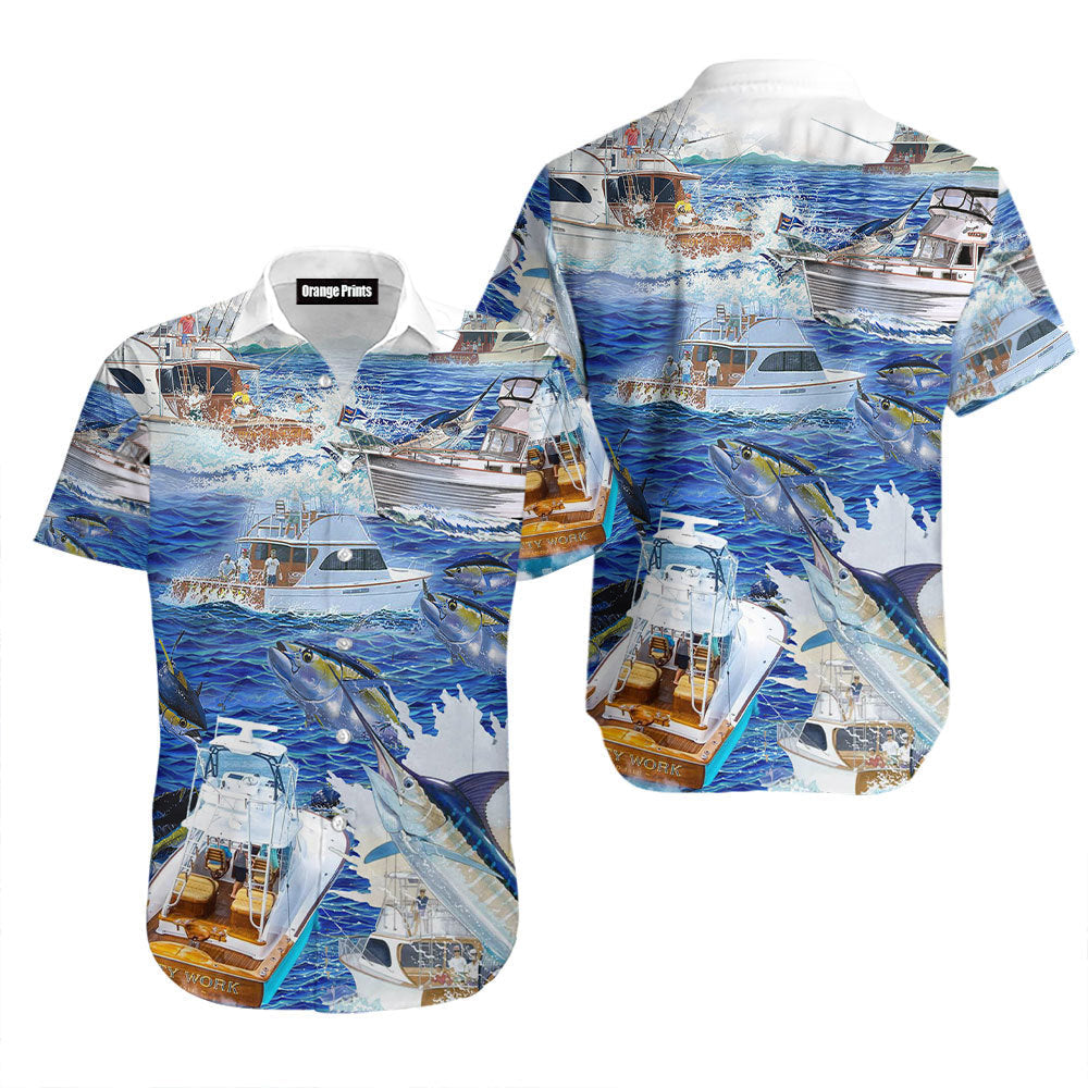 Papa Is My Name Fishing Game Blue Marlin Hawaii Shirt For Men Women Ha13714