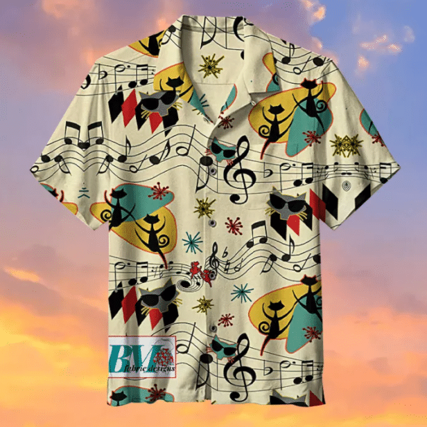 Rock Cool Cat For Man And Woman Print Short Sleeve Hawaii Shirt Ha90471