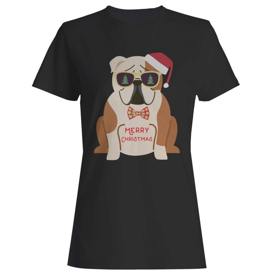 Funny Bulldog Christmas Woman’s T-Shirt