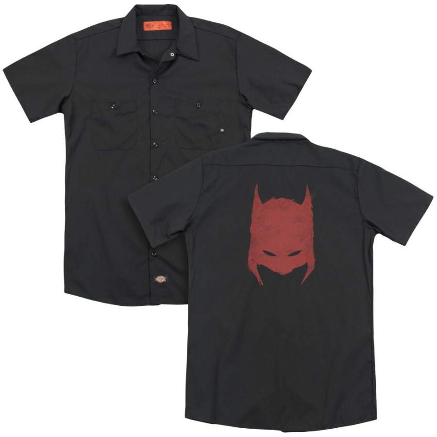 Batman – Hacked & Scratched (Back Print) Adult Work Shirt