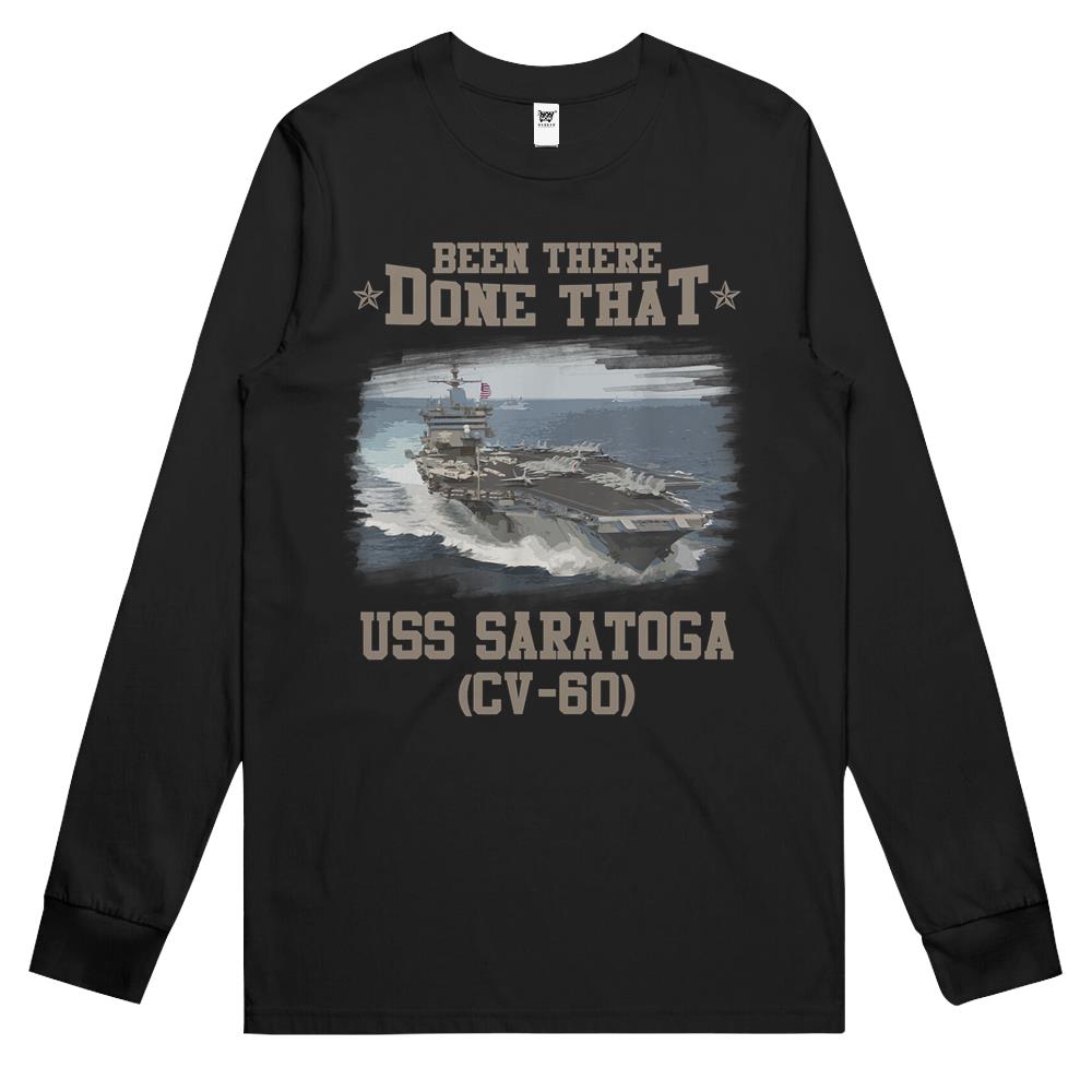 Uss Saratoga Cv-60 Veterans Day Father Day Gift Long Sleeve T Shirts