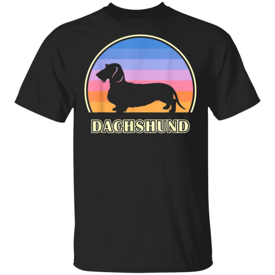 Wirehaired Dachshund Vintage Sunset Dog TShirt