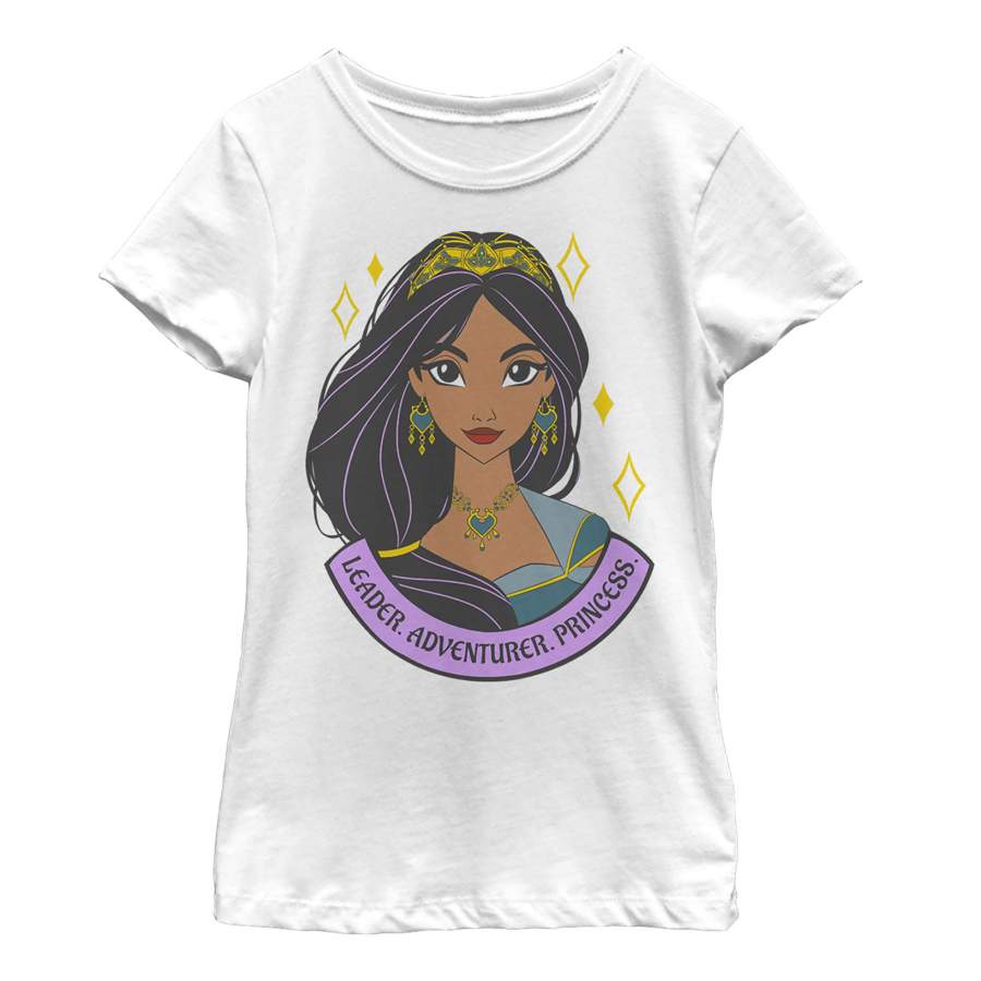 Aladdin Girl’s Jasmine Leader Portrait T-Shirt