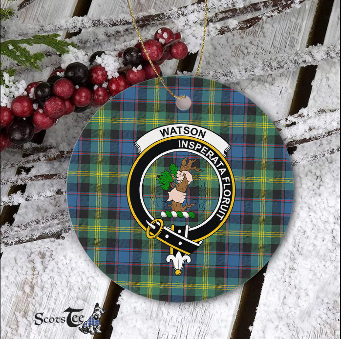 Watson Scottish Clan Plaid Ornament Gift. Christmas Tree Ornament Watson Clan Tartan Ornament Great Christmas Ornaments Gift