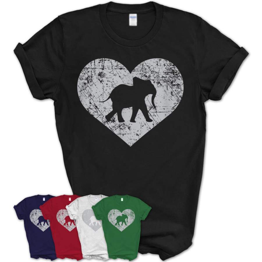 I Love Baby Elephants Shirt, Cute Heart Gift – Teezou Store