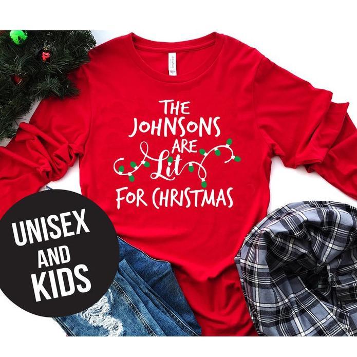 Family christmas shirts, christmas pajamas, lit family christmas, personalized christmas shirts, matching family, couples christmas shirts, family matching shirts, family christmas pajamas 2019, matching couple shirts - RuddyCheeks©