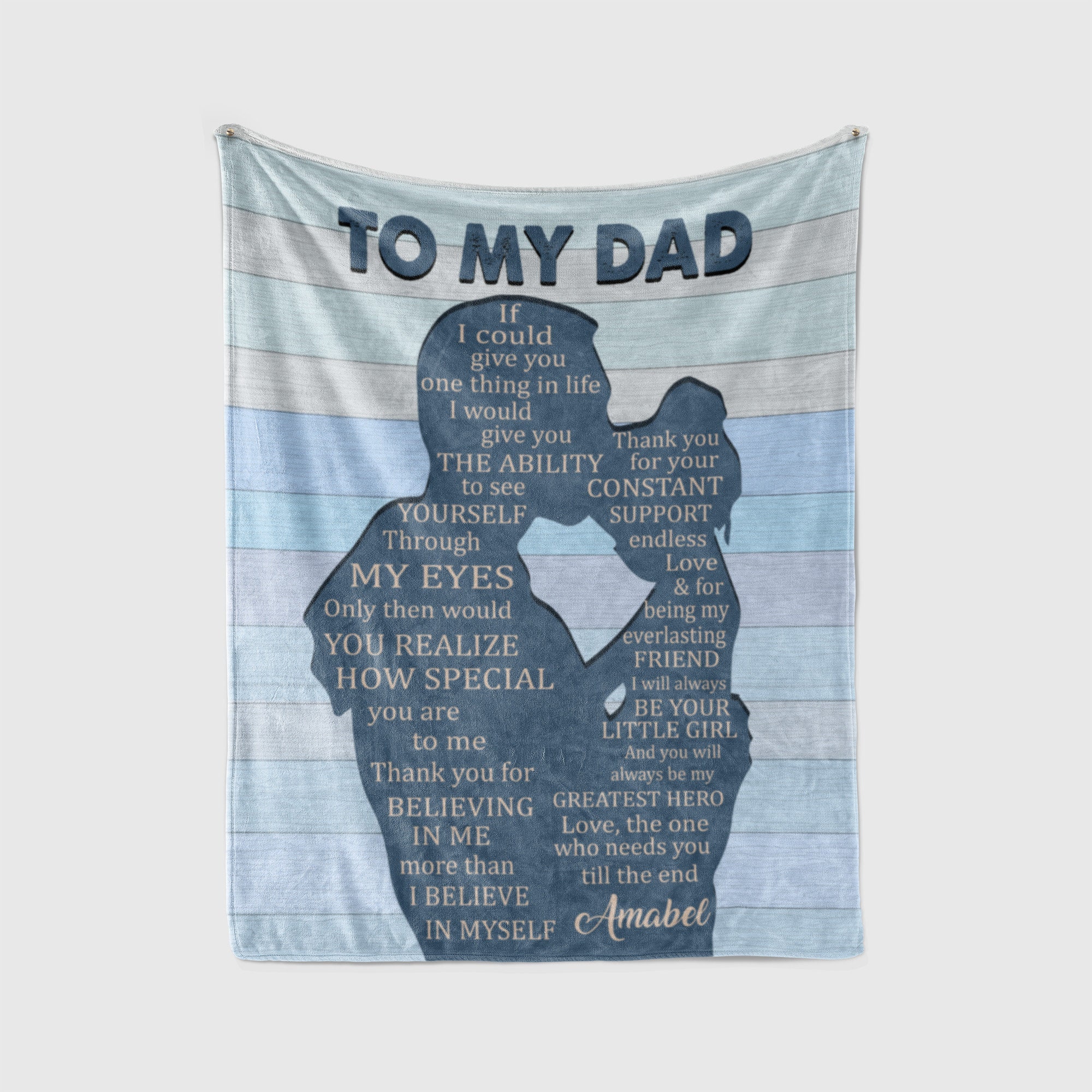 Personalized Father And Daughter Blanket, Custom To My Dad If I Could Give You One Thing In Life Blanket, Gift For Your Father.