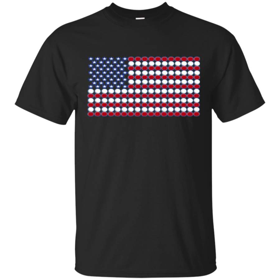 AGR Beer Cap American Flag 4th of July Independence Day T-shirt