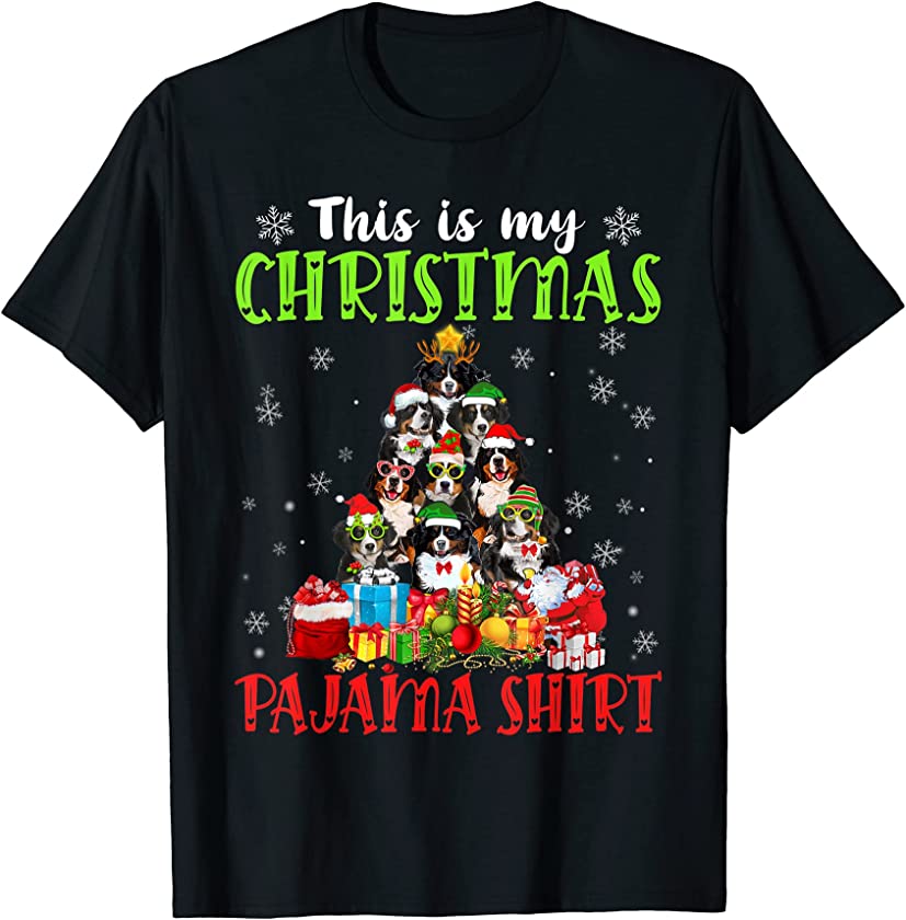 This Is My Christmas Pajama Bernese Mountain Dog Puppy Lover T-Shirt