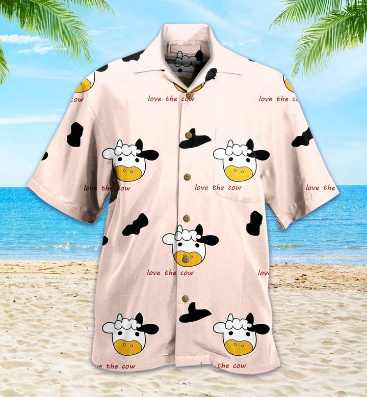 Love The Cow Beige Hawaii Shirt Ha17585