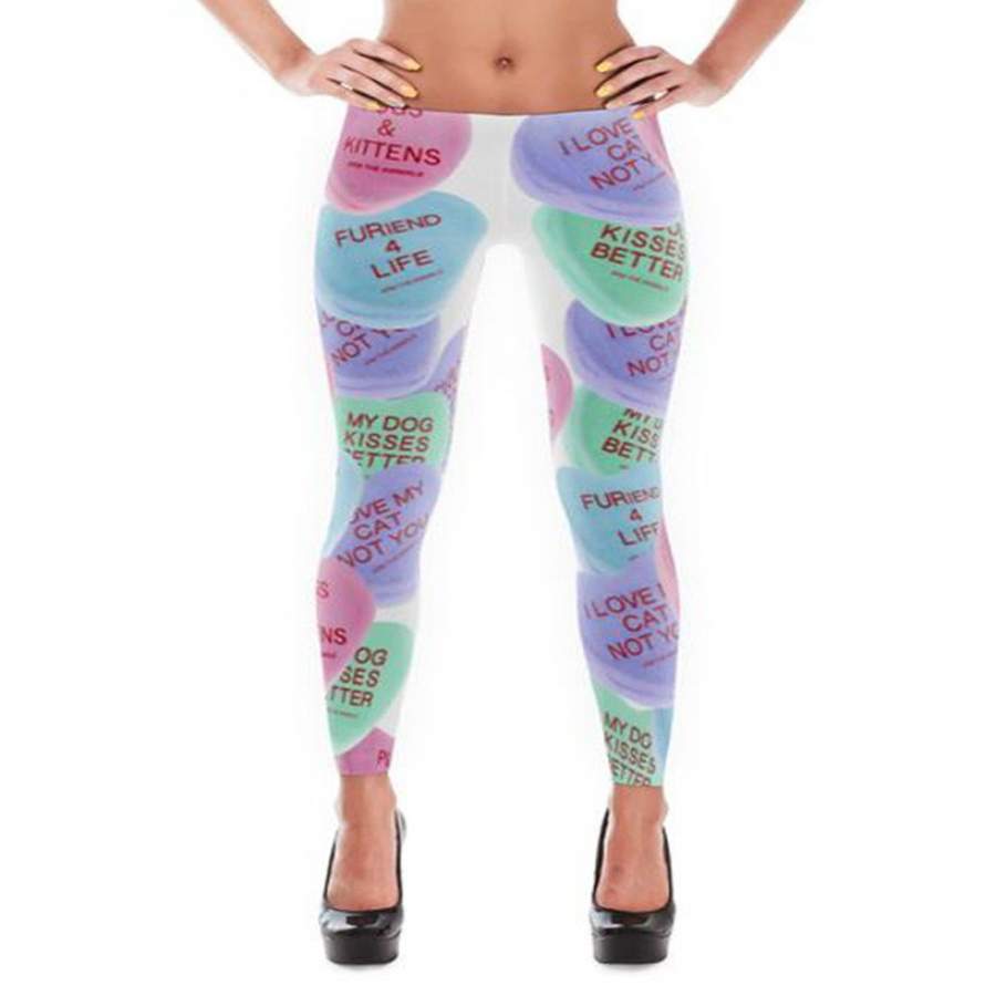 Women’s | Candy Heart | Leggings (White)