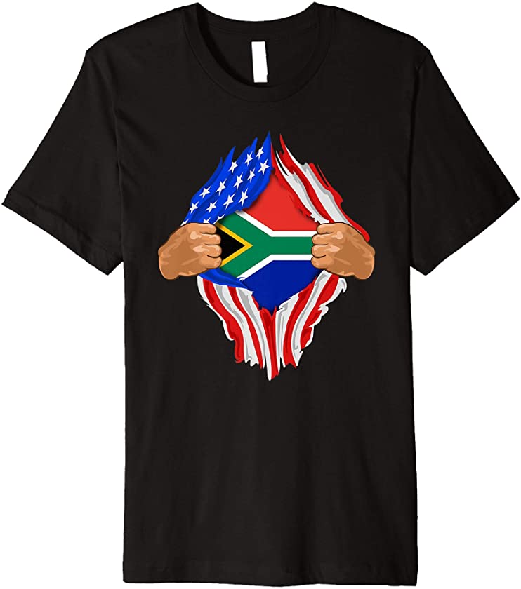 South African Blood Inside Me | South Africa Flag Gift Premium T-Shirt