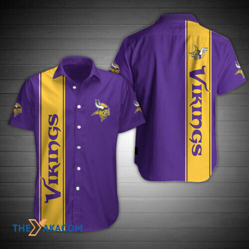 Minnesota Vikings Solid Color For Fan Gift For Fan Short Sleeve Hawaiian Shirt