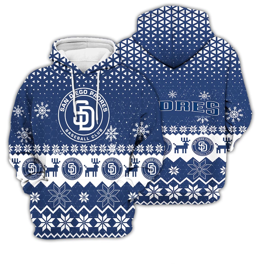 San Diego Padres Sports Football American Ugly Christmas Sweater New Trends For Fans Club Gifts Unisex 3D Hoodie