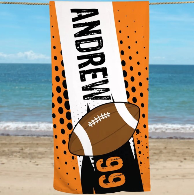 Custom Sport Towel , Football Beach Towels, Soccer Towels, Baseball Towel For Kids Girls Boys