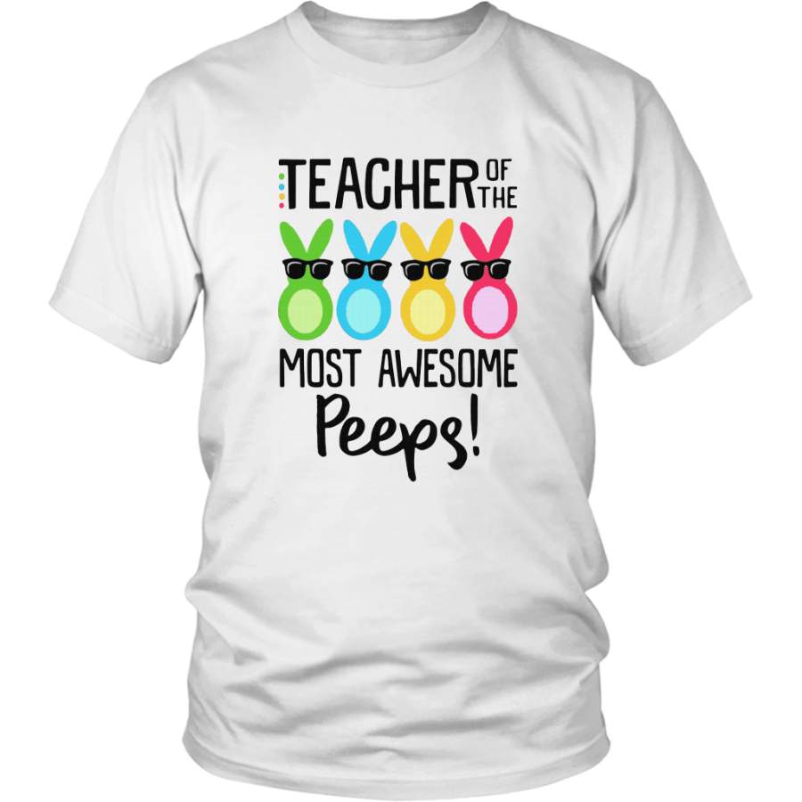 Rabbits Teacher Of The Most Awesome Peeps Shirt Funny Rabbit Egg Easter