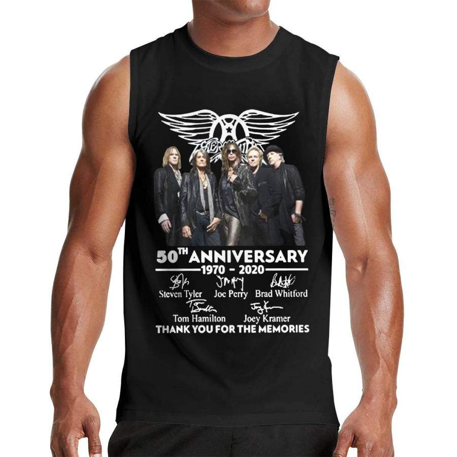 XLH.FXH Man Thank You for The Memories Aerosmith 50TH Anniversary T Shirt