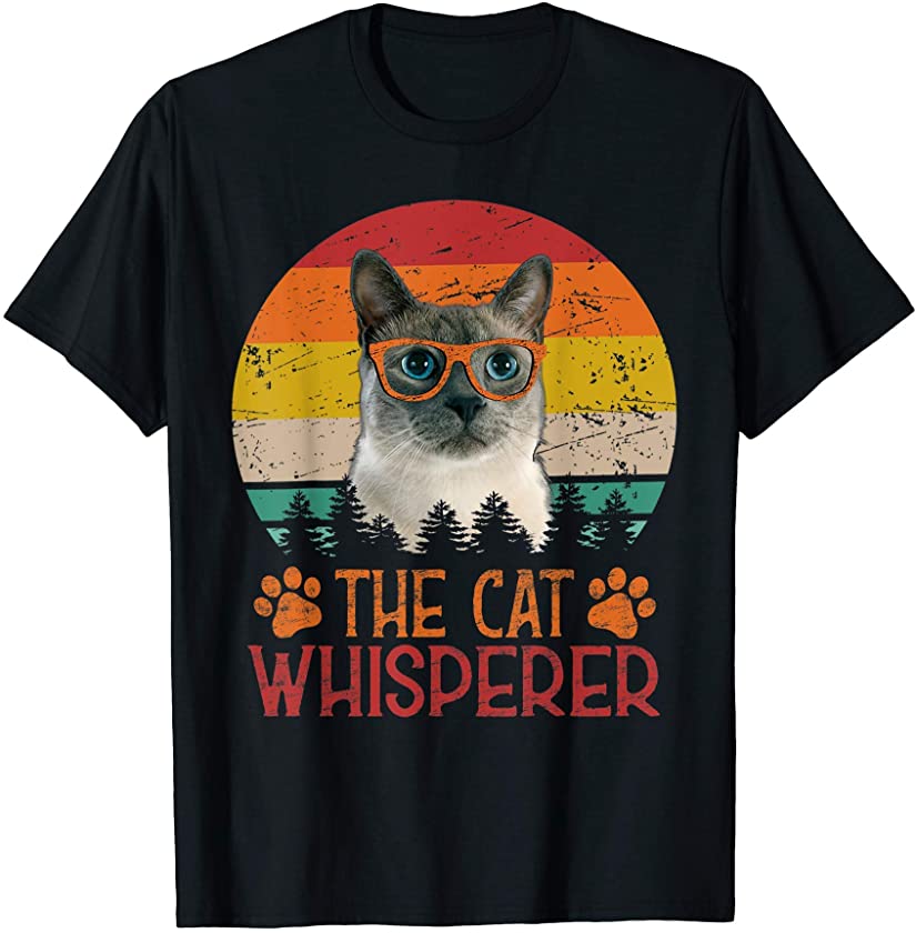 The Cat Whisperer Retro Vintage Kitten Kitty Pet Lover Gift T-Shirt