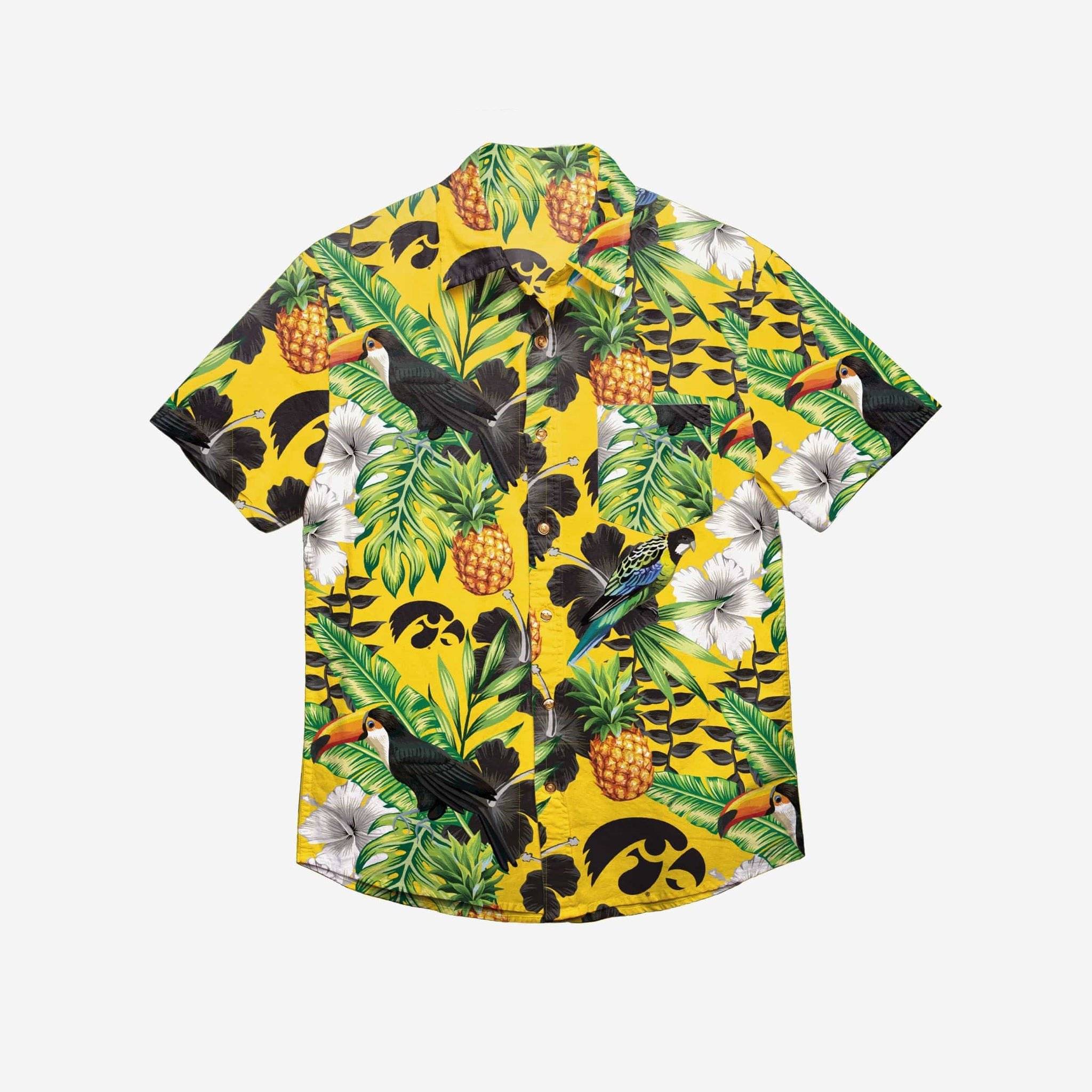 Iowa Hawkeyes Floral Button Up Hawaii Shirt Ha55489