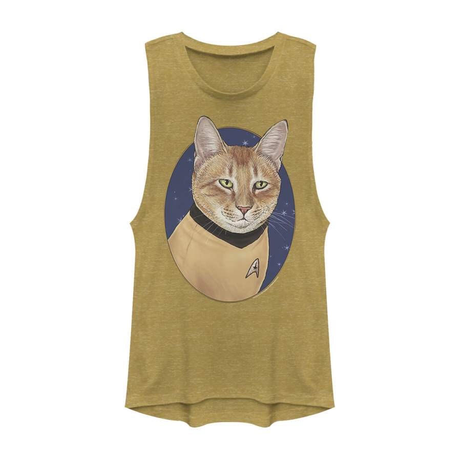 Star Trek Junior’s Captain Kirk Cat  Festival Muscle Tee