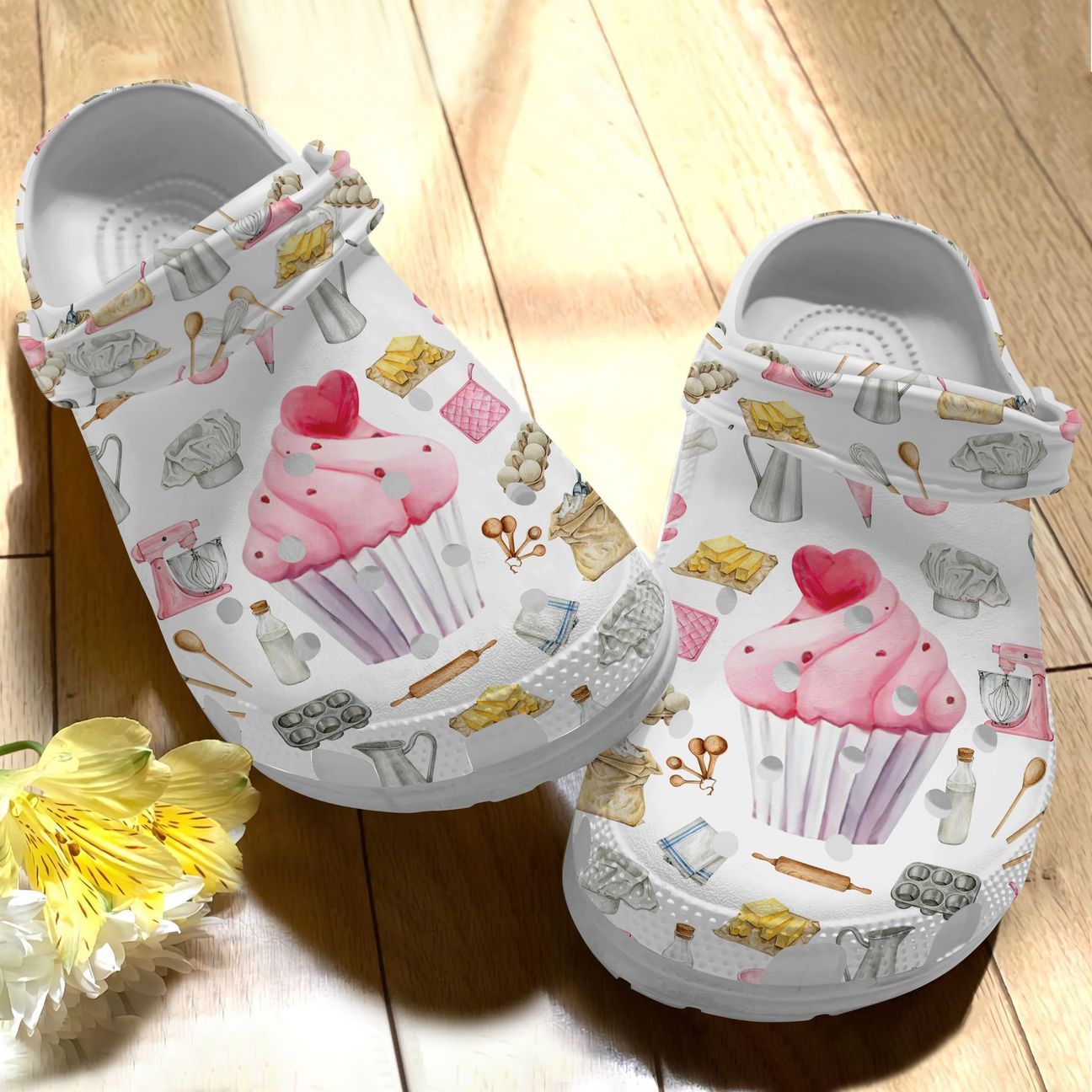 Baking Personalized Clog, Custom Name, Text Baking Love, Fashion Style For Women, Men, Kid, Print 3D