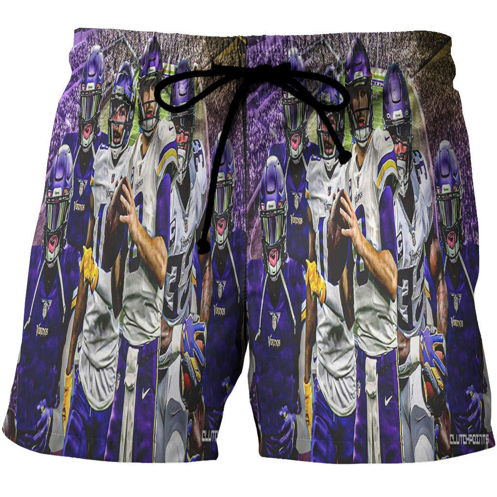 Minnesota Vikings Team V14 3D All Over Print Summer Beach Hawaiian Short