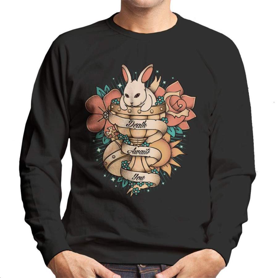 Rabbit Of Caebannog Monty Python And The Holy Grail Tattoo Style Men’s Sweatshirt