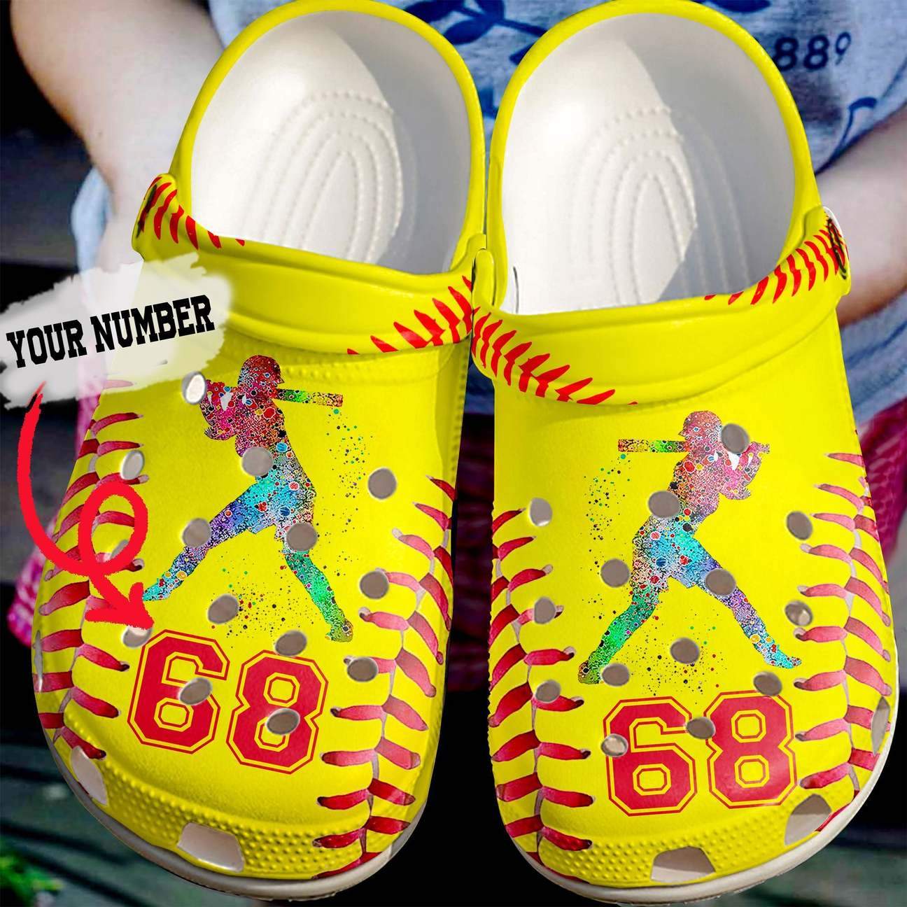 Softball Personalized Clog, Custom Name, Text Softball Batting, Fashion Style For Women, Men, Kid, Print 3D