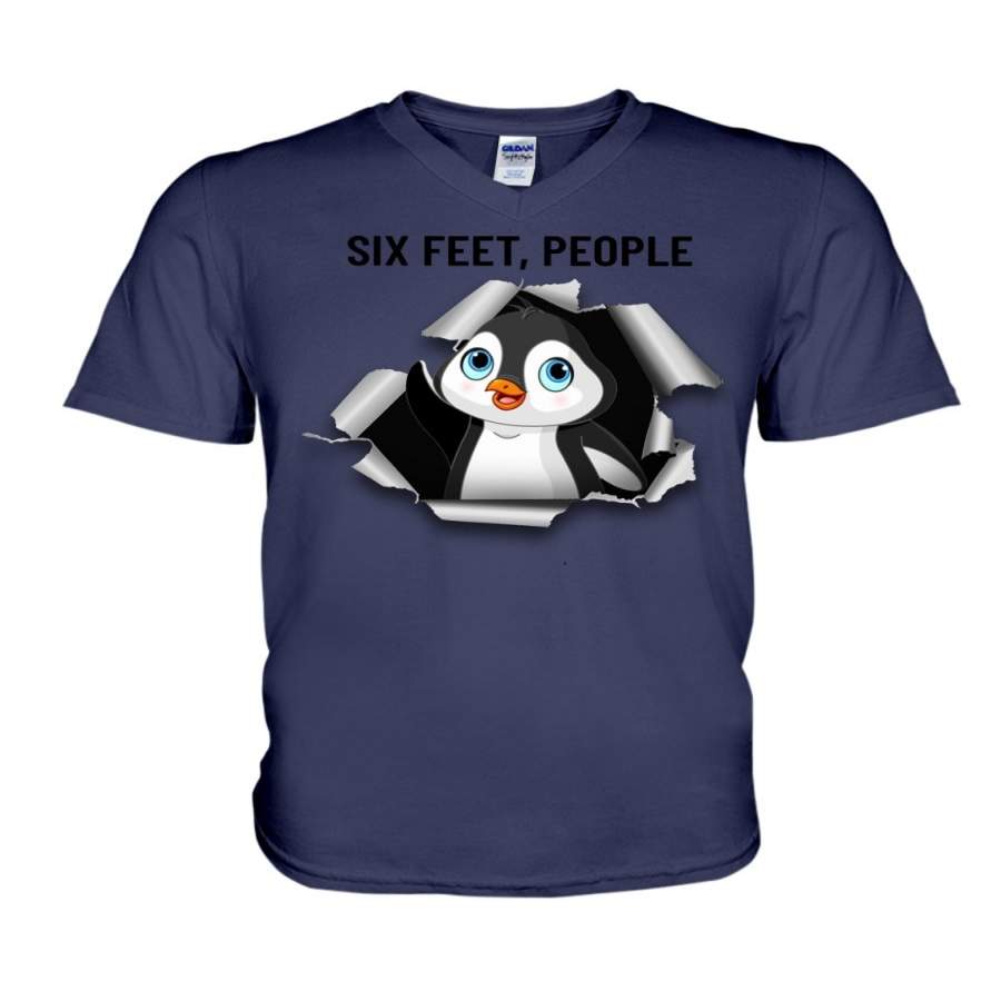 Lovely Phone Case Six Feet People Gift For Penguin Lovers Guys V-Neck