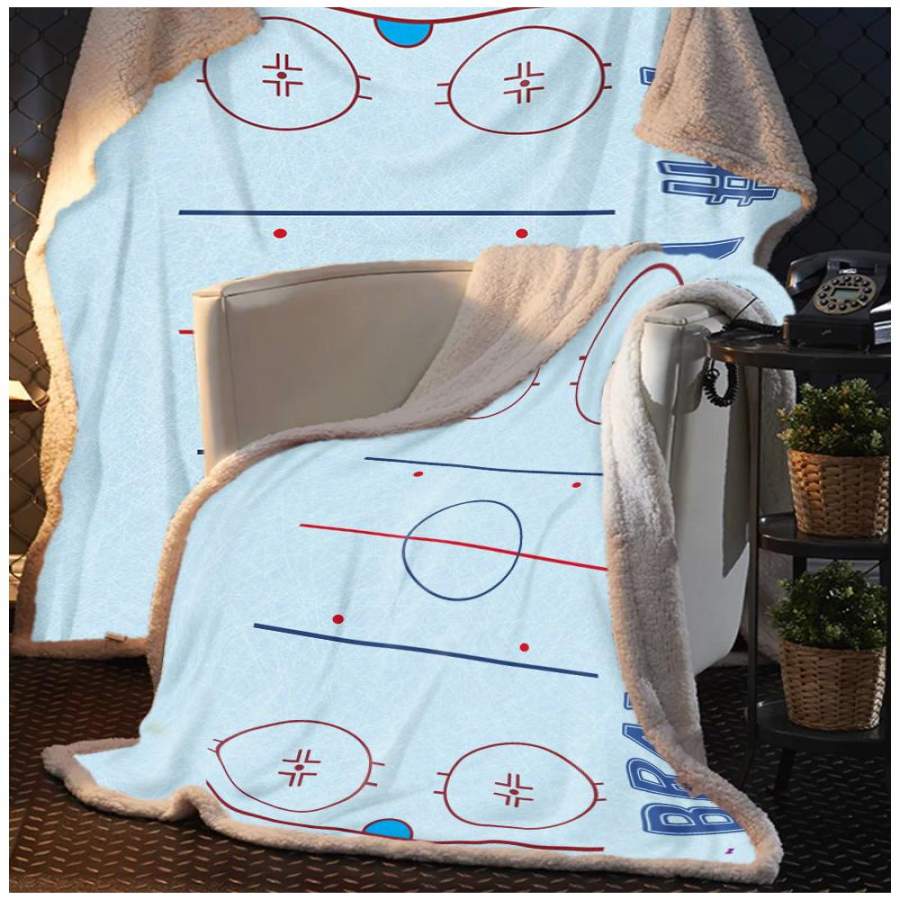 Personalized Blanket Gift For Hockey Lovers Hockey Rink