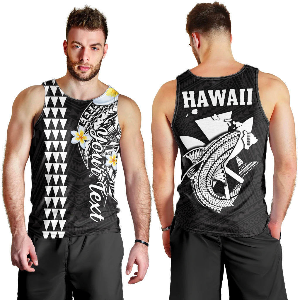 Custom Personalised Hawaii Men Tank Top Kakau Kanaka Maoli Combine Polynesian Shark Ver.07 Lt14