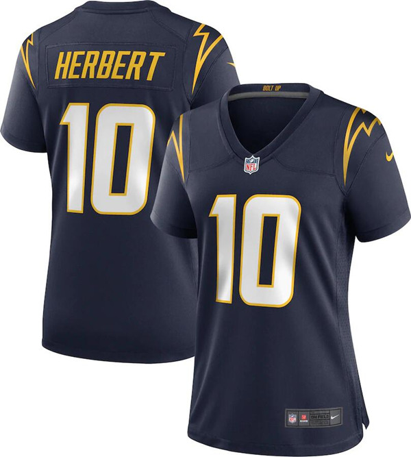 Womens Los Angeles Chargers #10 Justin Herbert Navy 2020 Stitched Jersey