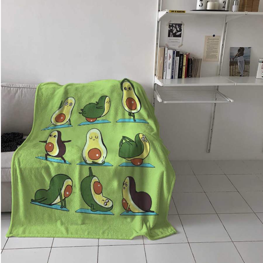 Avocado Custom Design  Fleece Blanket  For  Cute Girls