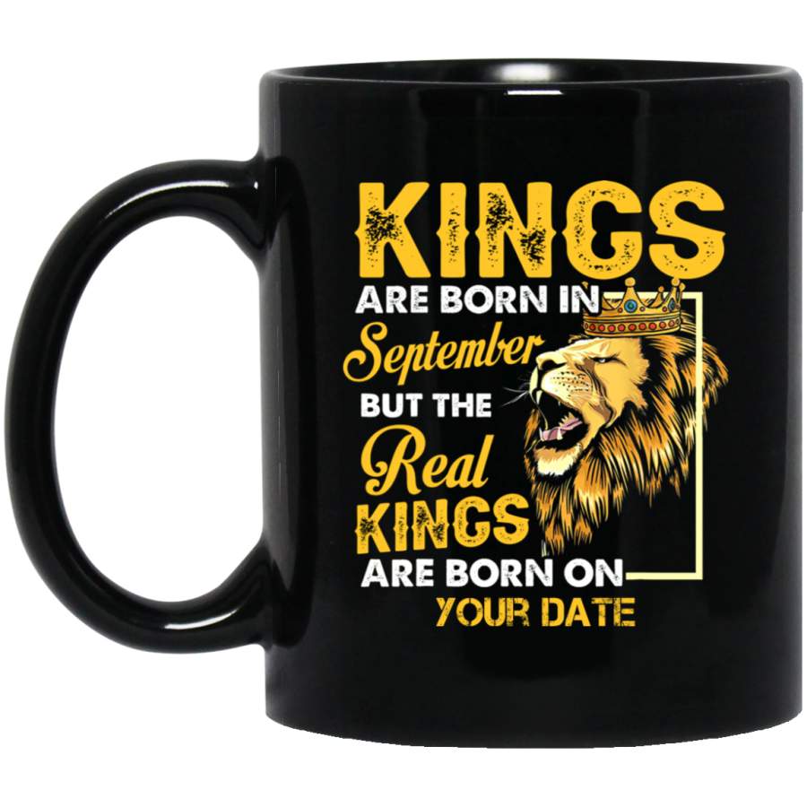 September Custom Date Mug Real Kings Lion Personalized Birthday Mug MT06