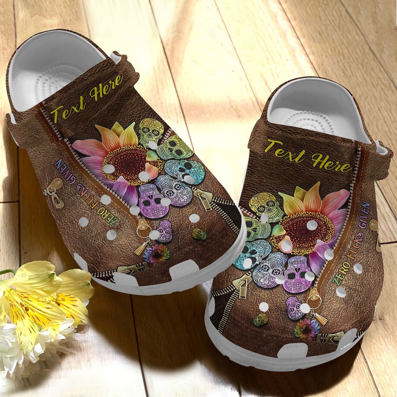 Skull Personalized Clog, Custom Name, Text, Color, Number Fashion Style For Women, Men, Kid, Print 3D Zero Given