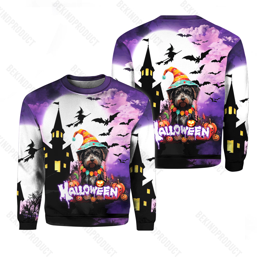 Dog And Pumpkin Halloween Crewneck Sweatshirt All Over Print Sweatshirt For Women Sweatshirt For Men Swn1113