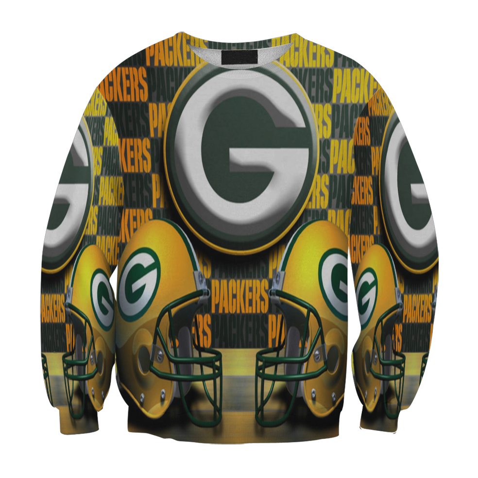 Green Bay Packers Helmet Emblem Gift For Fan 3D Full Printing Sweatshirt