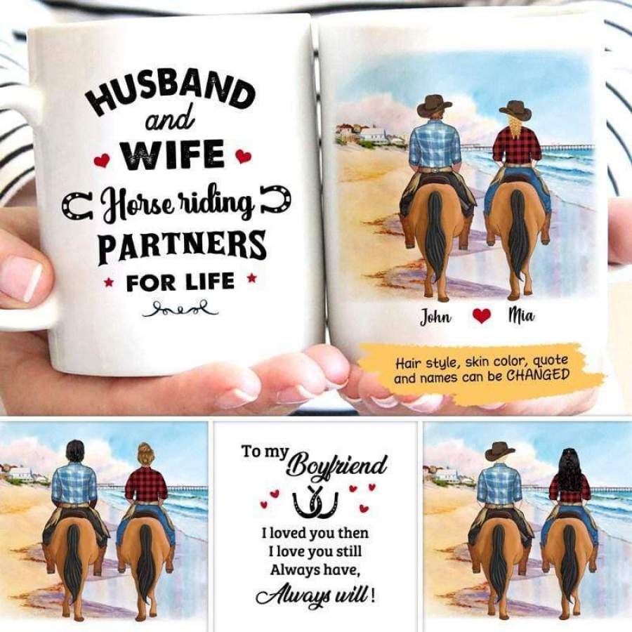 Horse Riding Couple Personalized Mug