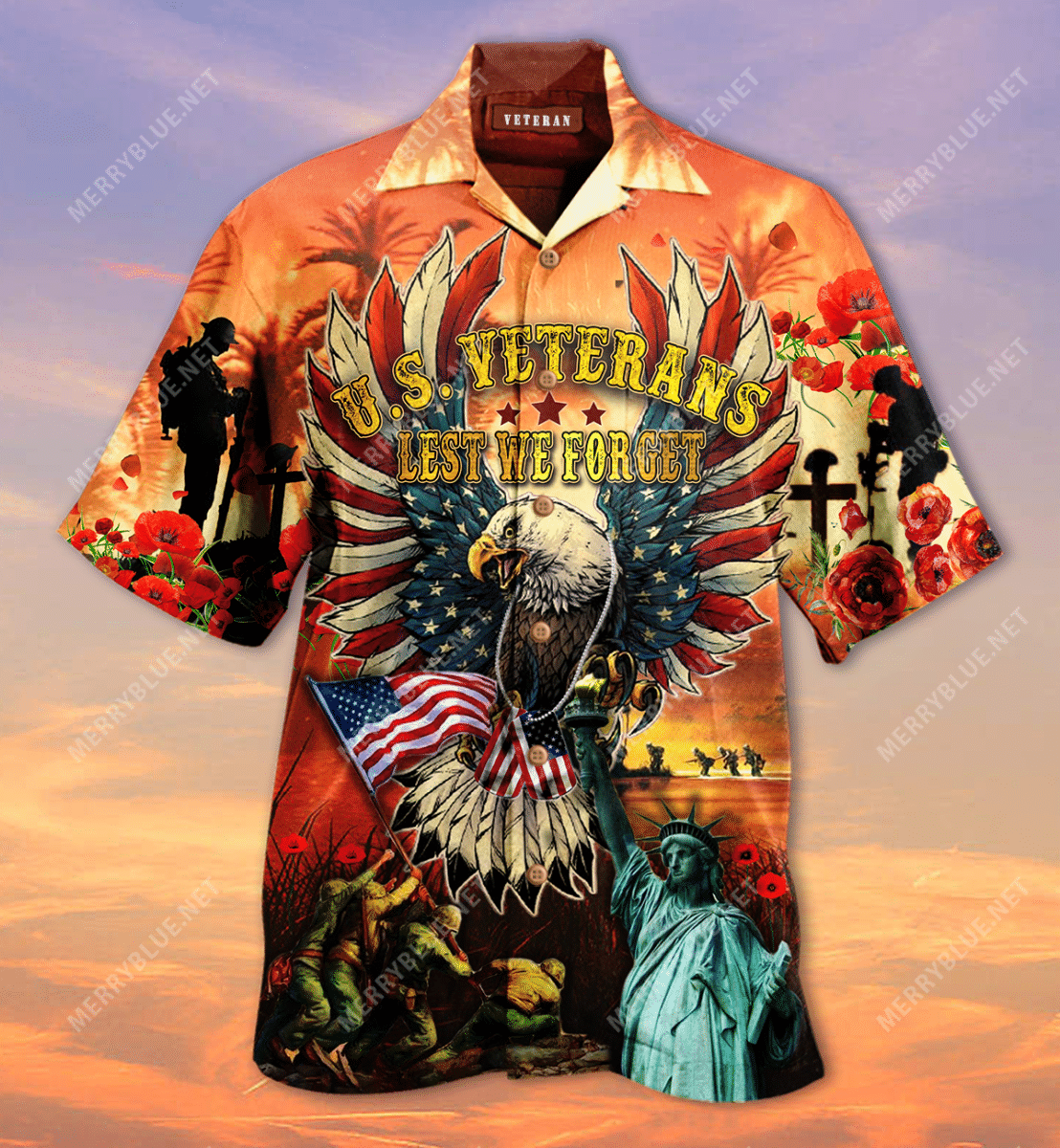 U.s. Veterans Lest We Forget Hawaiian Shirt