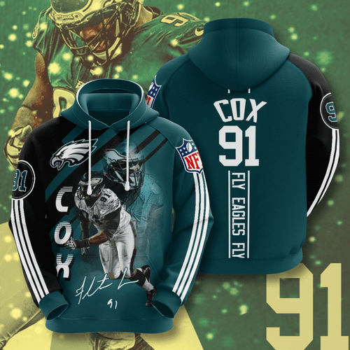 Philadelphia Eagles Fletcher Cox 65 Unisex 3D Hoodie Gift For Fans