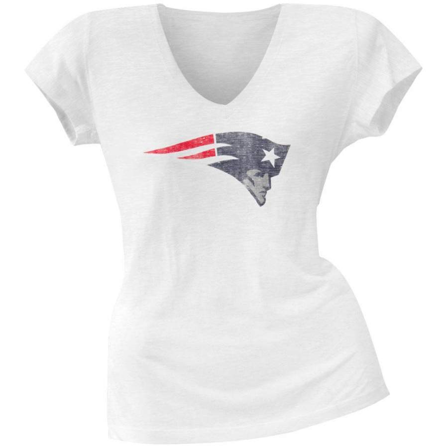 New England Patriots – Scrum Logo Premium Juniors V-Neck T-Shirt