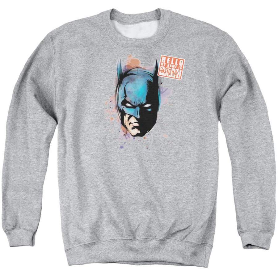 Batman – Hello Adult Crewneck Sweatshirt