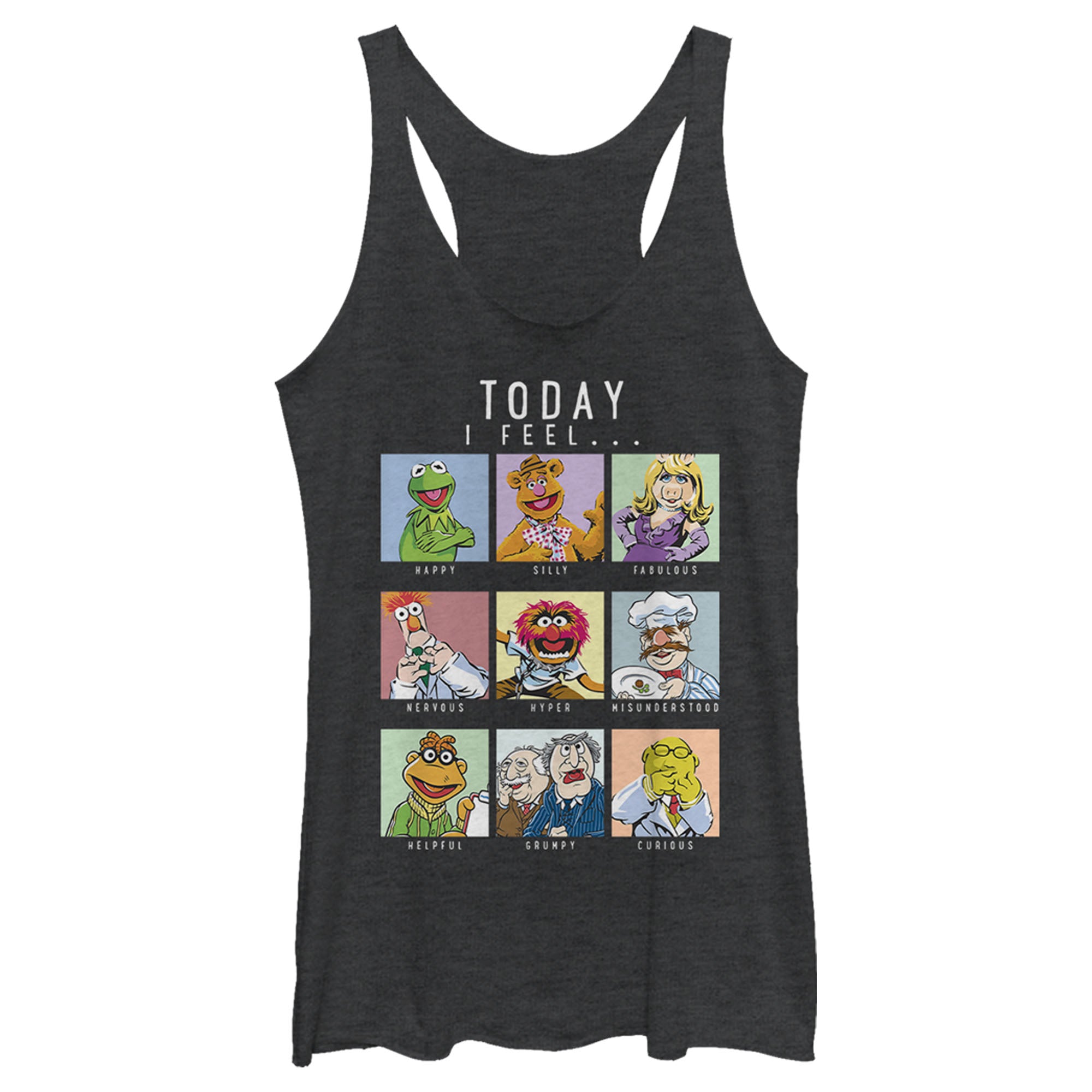 Women’S The Muppets Mood Chart Racerback Tank Top