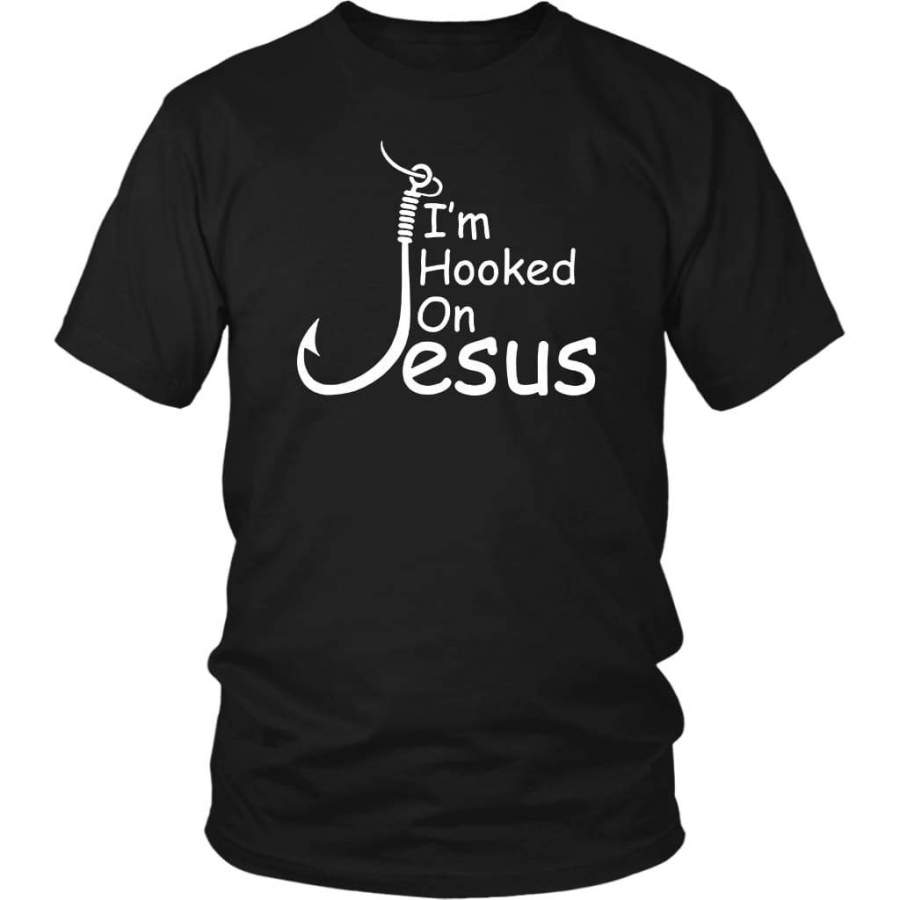 I’m hooked on Jesus t shirt – christian t shirts