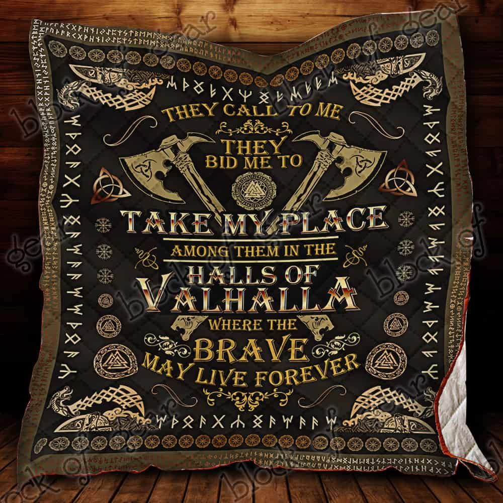 Where The Brave Shall Live Forever Valhalla Quilt