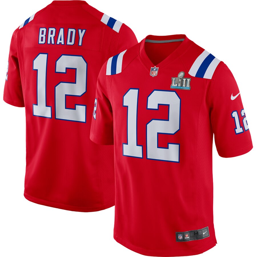 Tom Brady New England Patriots Nike Super Bowl Lii Bound Game Jersey – Red