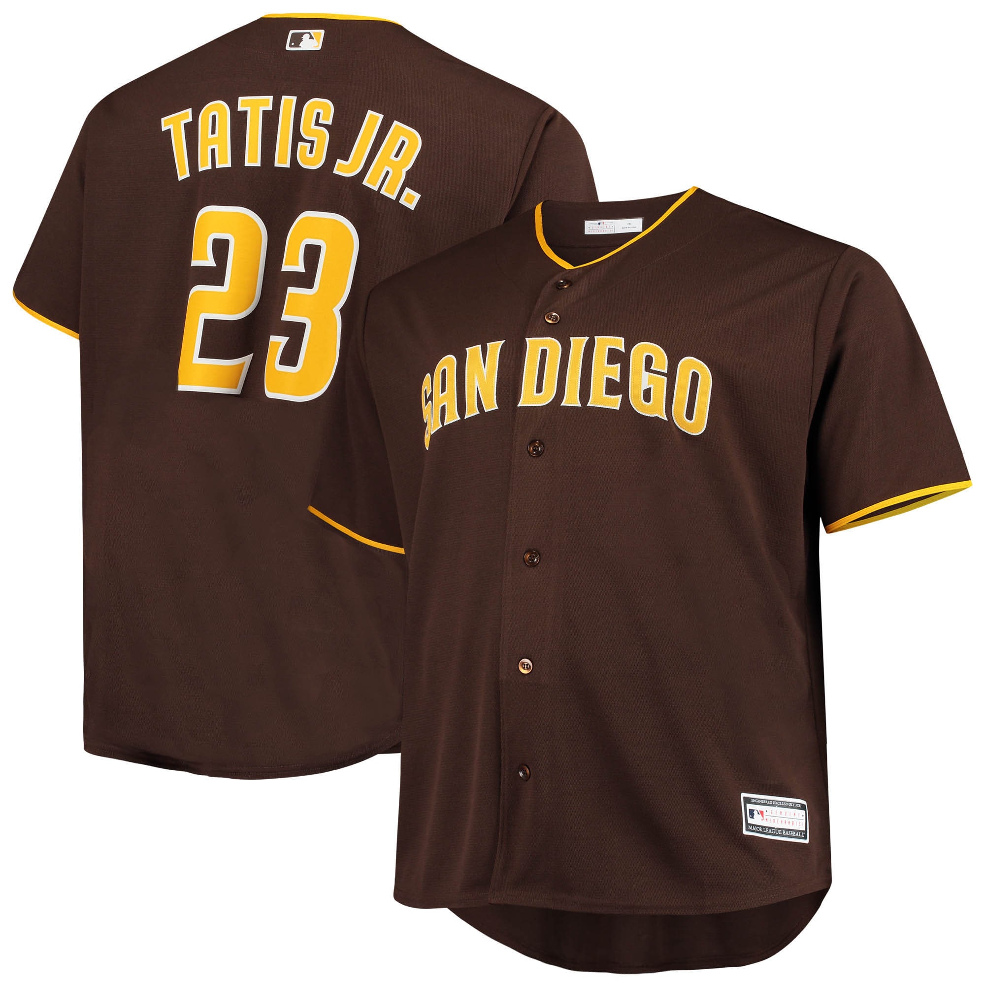 Fernando Tatis Jr. San Diego Padres Big & Tall Replica Player Jersey – Brown