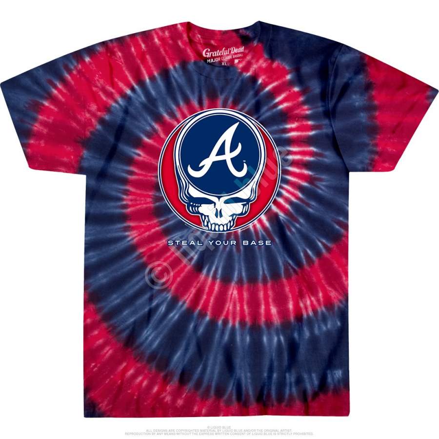 Grateful Dead Braves Gd Steal Your Base Spiral Standard Short-Sleeve T-Shirt – Special Order