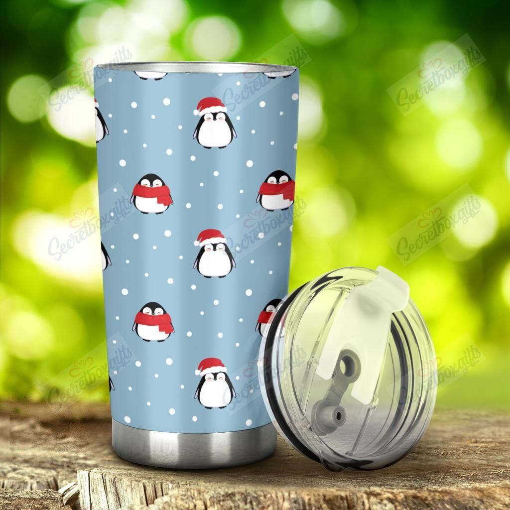 Personalized Cute Penguin Christmas Snow Pattern Nc1211388Cl Stainless Steel Tumbler Travel Customize Name, Text, Number, Image