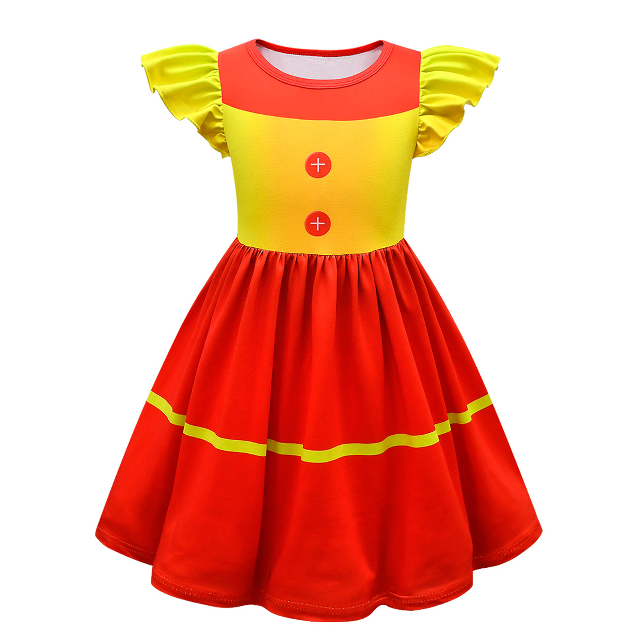 Sundrop moondrop Girls Princess Dress Up Kids Halloween FNAF Sun clown Cosplay Costume Baby Girl Dress birthday party dresses alx